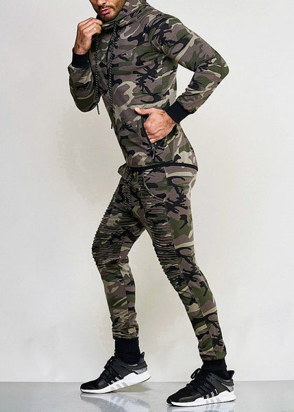 SWEAT SUIT MAN- GREEN CAMO  47006-1