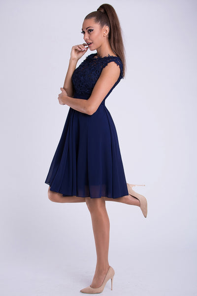 EVA & LOLA DRESS NAVY 26012-5