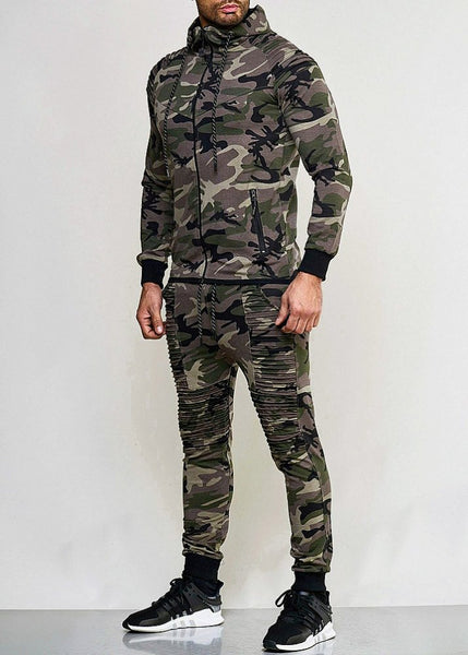 SWEAT SUIT MAN- GREEN CAMO  47006-1