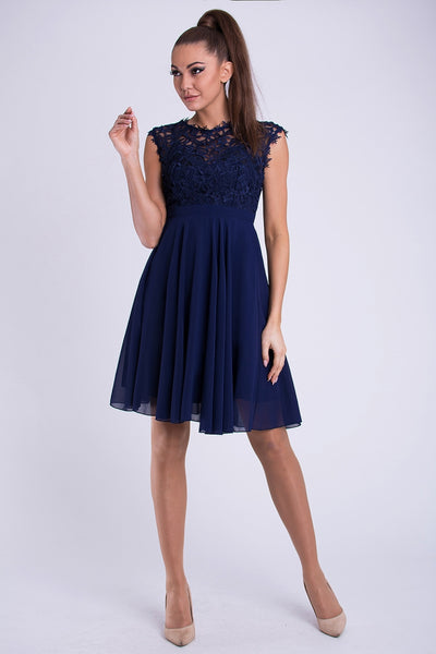 EVA & LOLA DRESS NAVY 26012-5