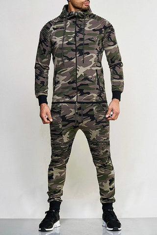 SWEAT SUIT MAN- GREEN CAMO  47006-1