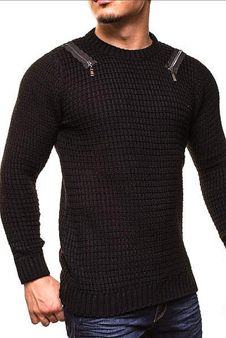 MALE SWEATER CRSM - BLACK 9507-1