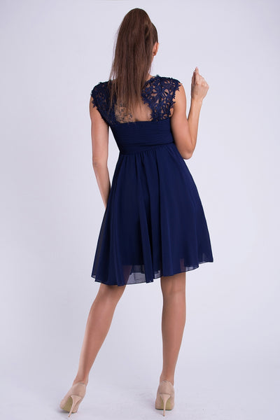 EVA & LOLA DRESS NAVY 26012-5