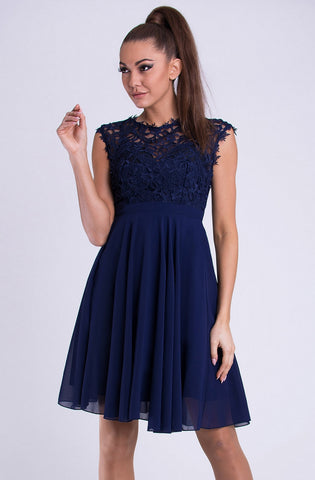 EVA & LOLA DRESS NAVY 26012-5