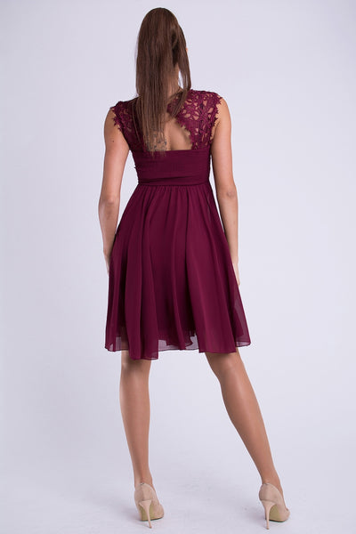 EVA & LOLA DRESS EGGPLANT 26012-3