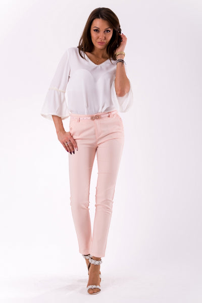 TROUSERS+BELT - PINK 46009-1