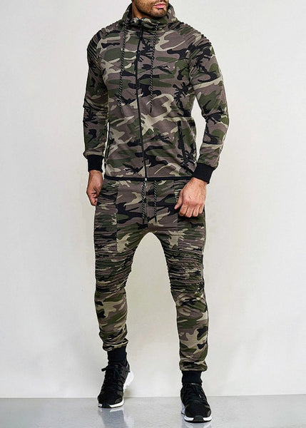 SWEAT SUIT MAN- GREEN CAMO  47006-1